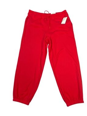 Ultra Flirt Ultra Fleece Jogger Sweatpants Women's XXL Red Mid Rise Lounge NWT